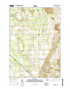 Grand Marsh Wisconsin Current topographic map, 1:24000 scale, 7.5 X 7.5 Minute, Year 2016