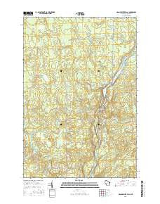 Grandfather Falls Wisconsin Current topographic map, 1:24000 scale, 7.5 X 7.5 Minute, Year 2015