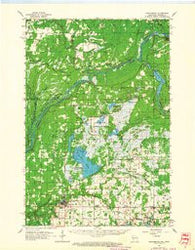 Grantsburg Wisconsin Historical topographic map, 1:62500 scale, 15 X 15 Minute, Year 1962