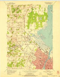 Green Bay West Wisconsin Historical topographic map, 1:24000 scale, 7.5 X 7.5 Minute, Year 1954