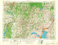 Green Bay Wisconsin Historical topographic map, 1:250000 scale, 1 X 2 Degree, Year 1955