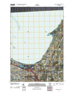 Green Bay East Wisconsin Historical topographic map, 1:24000 scale, 7.5 X 7.5 Minute, Year 2010