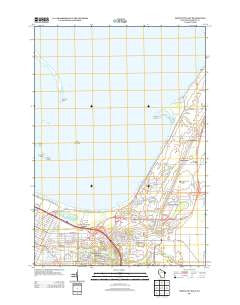 Green Bay East Wisconsin Historical topographic map, 1:24000 scale, 7.5 X 7.5 Minute, Year 2013