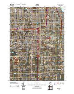 Greendale Wisconsin Historical topographic map, 1:24000 scale, 7.5 X 7.5 Minute, Year 2010