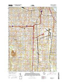 Greendale Wisconsin Current topographic map, 1:24000 scale, 7.5 X 7.5 Minute, Year 2016