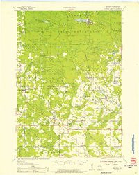 Gresham Wisconsin Historical topographic map, 1:48000 scale, 15 X 15 Minute, Year 1954