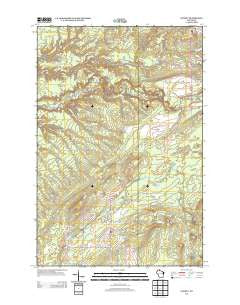 Gurney Wisconsin Historical topographic map, 1:24000 scale, 7.5 X 7.5 Minute, Year 2013
