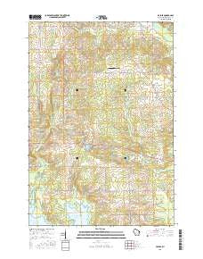 Halder Wisconsin Current topographic map, 1:24000 scale, 7.5 X 7.5 Minute, Year 2015
