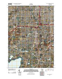Hales Corners Wisconsin Historical topographic map, 1:24000 scale, 7.5 X 7.5 Minute, Year 2010