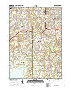 Hales Corners Wisconsin Current topographic map, 1:24000 scale, 7.5 X 7.5 Minute, Year 2016