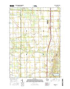 Hancock Wisconsin Current topographic map, 1:24000 scale, 7.5 X 7.5 Minute, Year 2015
