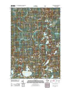 Harris Lake Wisconsin Historical topographic map, 1:24000 scale, 7.5 X 7.5 Minute, Year 2011