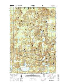 Harris Lake Wisconsin Current topographic map, 1:24000 scale, 7.5 X 7.5 Minute, Year 2015