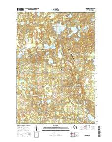 Harshaw Wisconsin Current topographic map, 1:24000 scale, 7.5 X 7.5 Minute, Year 2015