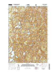Hart Lake Wisconsin Current topographic map, 1:24000 scale, 7.5 X 7.5 Minute, Year 2015