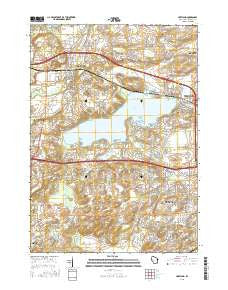 Hartland Wisconsin Current topographic map, 1:24000 scale, 7.5 X 7.5 Minute, Year 2015
