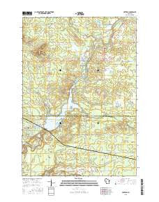 Hatfield Wisconsin Current topographic map, 1:24000 scale, 7.5 X 7.5 Minute, Year 2015