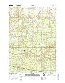Hatfield NE Wisconsin Current topographic map, 1:24000 scale, 7.5 X 7.5 Minute, Year 2015