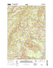 Hatley Wisconsin Current topographic map, 1:24000 scale, 7.5 X 7.5 Minute, Year 2015