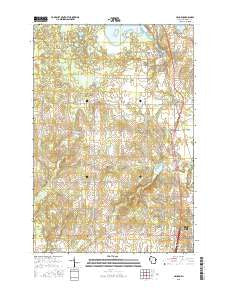 Haugen Wisconsin Current topographic map, 1:24000 scale, 7.5 X 7.5 Minute, Year 2015