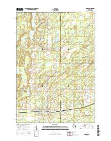 Hawkins Wisconsin Current topographic map, 1:24000 scale, 7.5 X 7.5 Minute, Year 2015