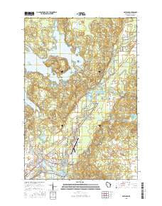 Hayward Wisconsin Current topographic map, 1:24000 scale, 7.5 X 7.5 Minute, Year 2015
