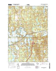 Heafford Junction Wisconsin Current topographic map, 1:24000 scale, 7.5 X 7.5 Minute, Year 2015
