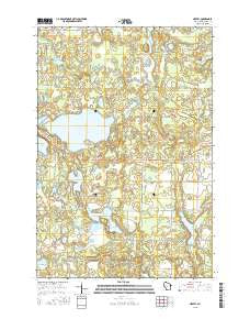 Hertel Wisconsin Current topographic map, 1:24000 scale, 7.5 X 7.5 Minute, Year 2015