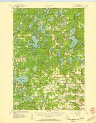 Hertel Wisconsin Historical topographic map, 1:62500 scale, 15 X 15 Minute, Year 1955