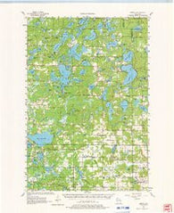 Hertel Wisconsin Historical topographic map, 1:62500 scale, 15 X 15 Minute, Year 1955