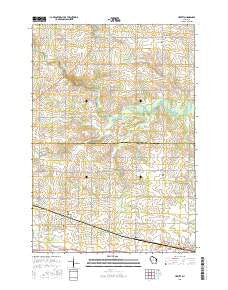 Hewitt Wisconsin Current topographic map, 1:24000 scale, 7.5 X 7.5 Minute, Year 2015