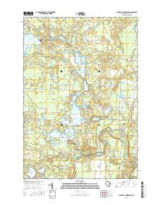 High Falls Reservoir Wisconsin Current topographic map, 1:24000 scale, 7.5 X 7.5 Minute, Year 2015