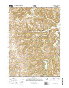 Highland East Wisconsin Current topographic map, 1:24000 scale, 7.5 X 7.5 Minute, Year 2016