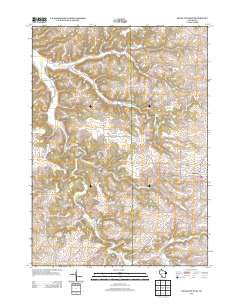 Highland West Wisconsin Historical topographic map, 1:24000 scale, 7.5 X 7.5 Minute, Year 2013
