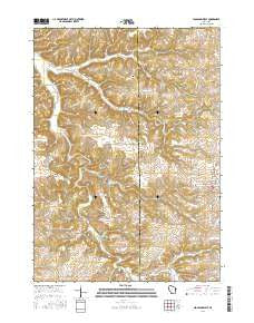 Highland West Wisconsin Current topographic map, 1:24000 scale, 7.5 X 7.5 Minute, Year 2016