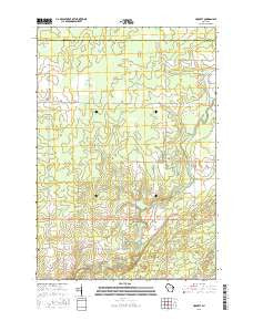 Hogarty Wisconsin Current topographic map, 1:24000 scale, 7.5 X 7.5 Minute, Year 2015