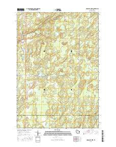 Hogsback Creek Wisconsin Current topographic map, 1:24000 scale, 7.5 X 7.5 Minute, Year 2015
