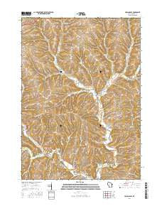 Hollandale Wisconsin Current topographic map, 1:24000 scale, 7.5 X 7.5 Minute, Year 2016