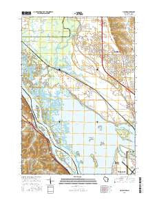 Holmen Wisconsin Current topographic map, 1:24000 scale, 7.5 X 7.5 Minute, Year 2015