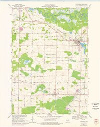 Hortonville Wisconsin Historical topographic map, 1:24000 scale, 7.5 X 7.5 Minute, Year 1969