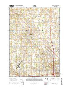 Howards Grove Wisconsin Current topographic map, 1:24000 scale, 7.5 X 7.5 Minute, Year 2016