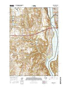 Hudson Wisconsin Current topographic map, 1:24000 scale, 7.5 X 7.5 Minute, Year 2015