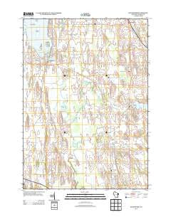 Hustisford Wisconsin Historical topographic map, 1:24000 scale, 7.5 X 7.5 Minute, Year 2013