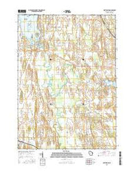 Hustisford Wisconsin Current topographic map, 1:24000 scale, 7.5 X 7.5 Minute, Year 2015