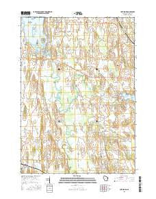 Hustisford Wisconsin Current topographic map, 1:24000 scale, 7.5 X 7.5 Minute, Year 2015