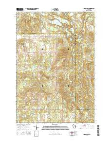 Indian Creek Wisconsin Current topographic map, 1:24000 scale, 7.5 X 7.5 Minute, Year 2015