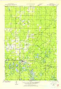 Iron Lake Wisconsin Historical topographic map, 1:48000 scale, 15 X 15 Minute, Year 1943