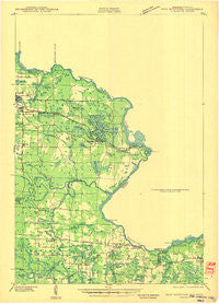 Iron Mountain Wisconsin Historical topographic map, 1:48000 scale, 15 X 15 Minute, Year 1941