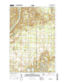 Island Lake Wisconsin Current topographic map, 1:24000 scale, 7.5 X 7.5 Minute, Year 2015