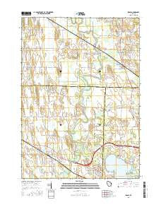 Ixonia Wisconsin Current topographic map, 1:24000 scale, 7.5 X 7.5 Minute, Year 2015